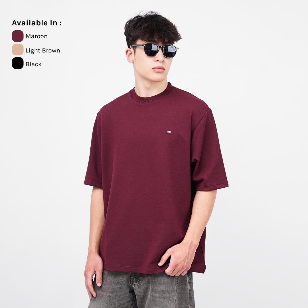Ryusei T-shirt Oversize Kudo Twill – Kaos dengan Tekstur Unik