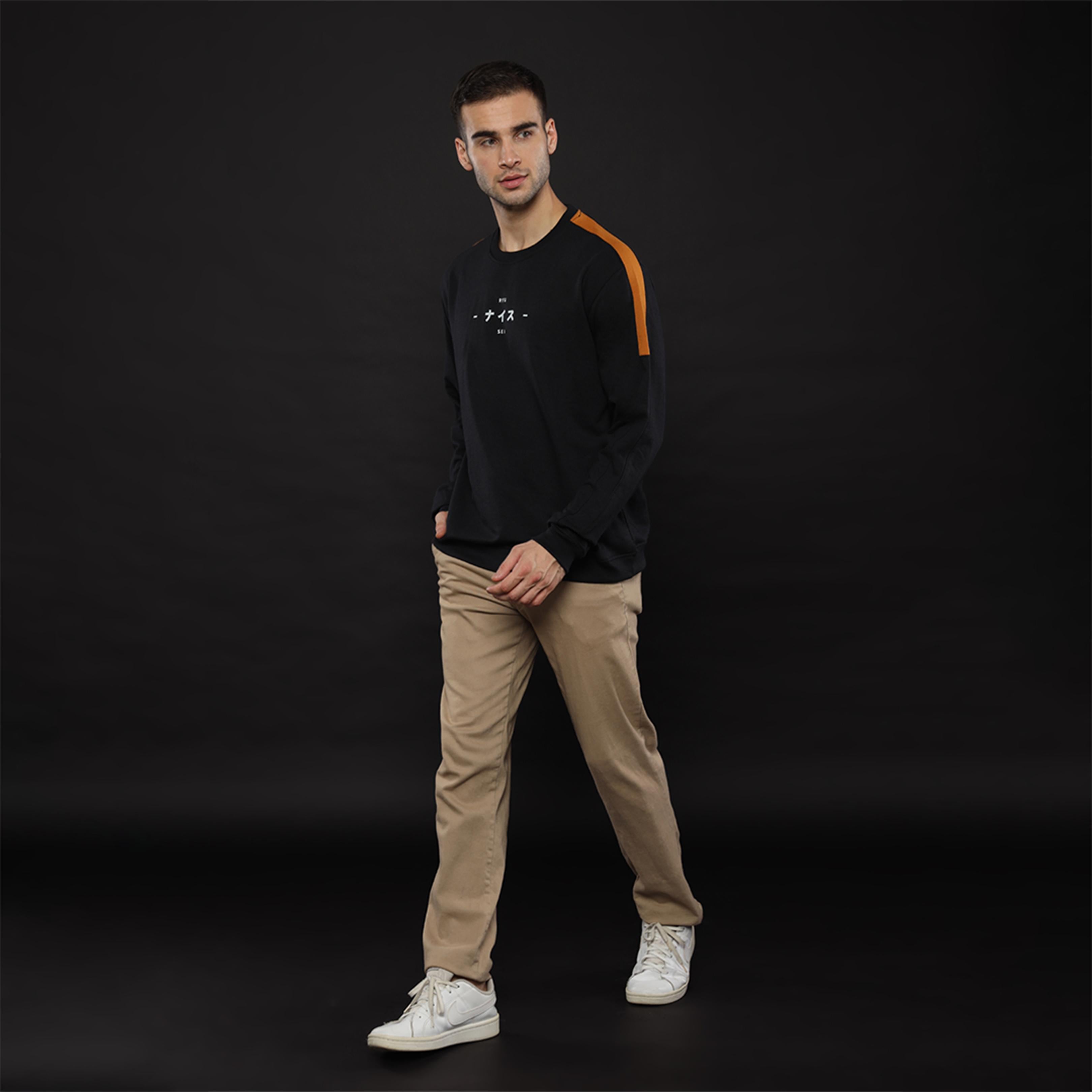 Ryusei Sweater Pria Kamikawa Black