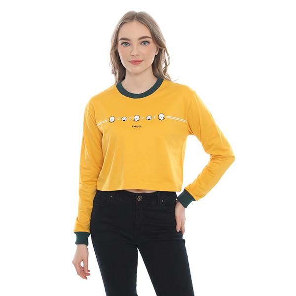 Ryusei Sweater Crop Azumi Yellow