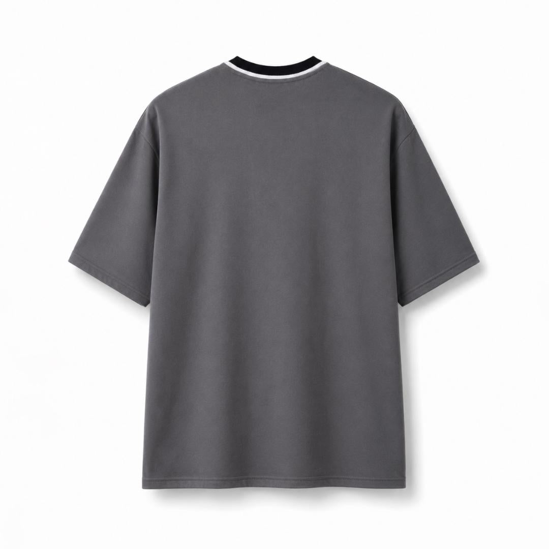 Ryusei Kaos Pria Boxy Oversize Matsuyama Dark Grey