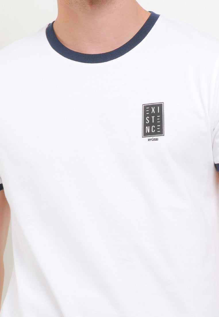 Ryusei Tshirt Existence Stripe Navy