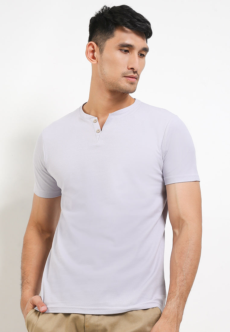 Ryusei Tshirt Matsukawa Button Grey