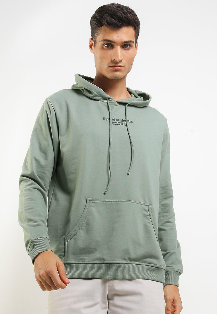 Ryusei Sweater Hoodie Timeless Sage Green - Ryusei