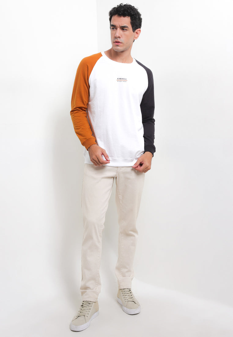 Ryusei Sweater Pria Narazaki CMB White - Ryusei