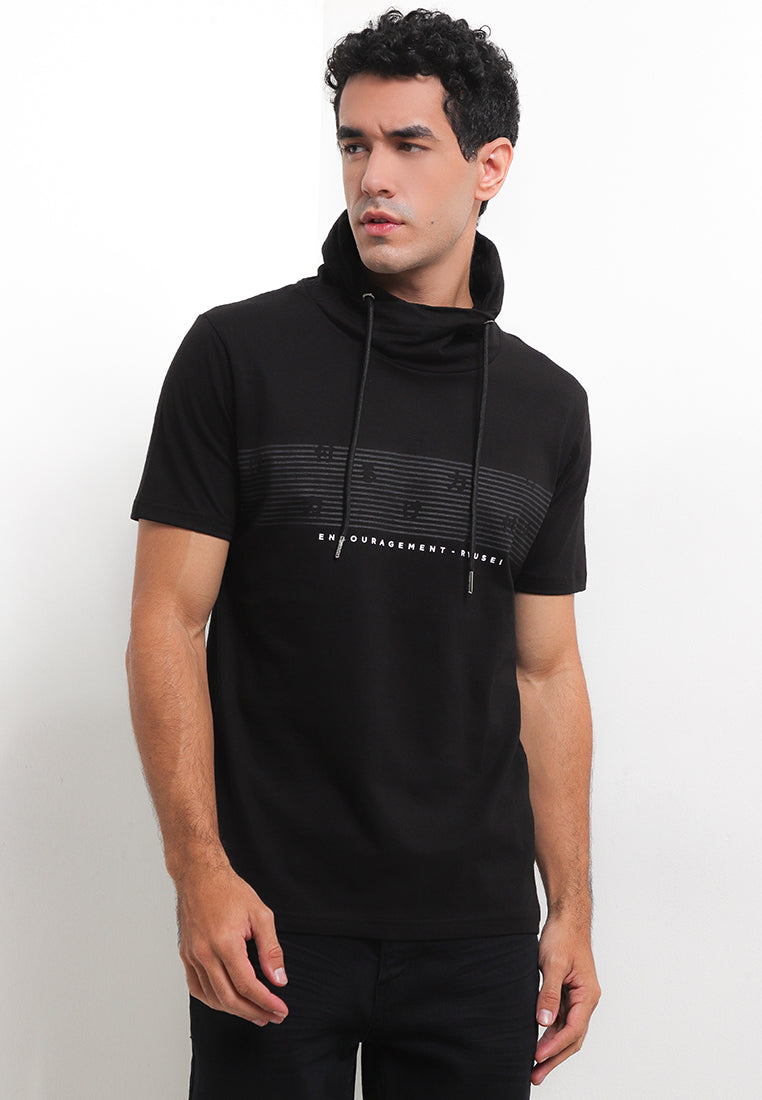 Ryusei Kaos Turtleneck Pria Nandito Zou Black - Ryusei