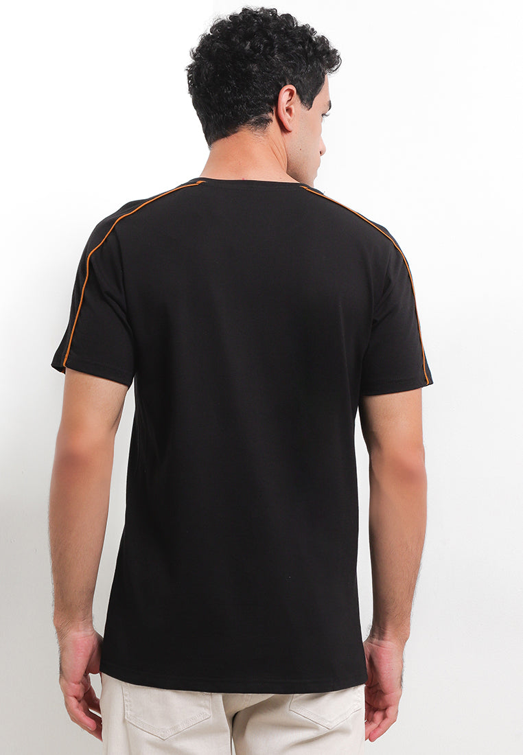 Ryusei Kaos Pria Kamazaki Button Black - Ryusei