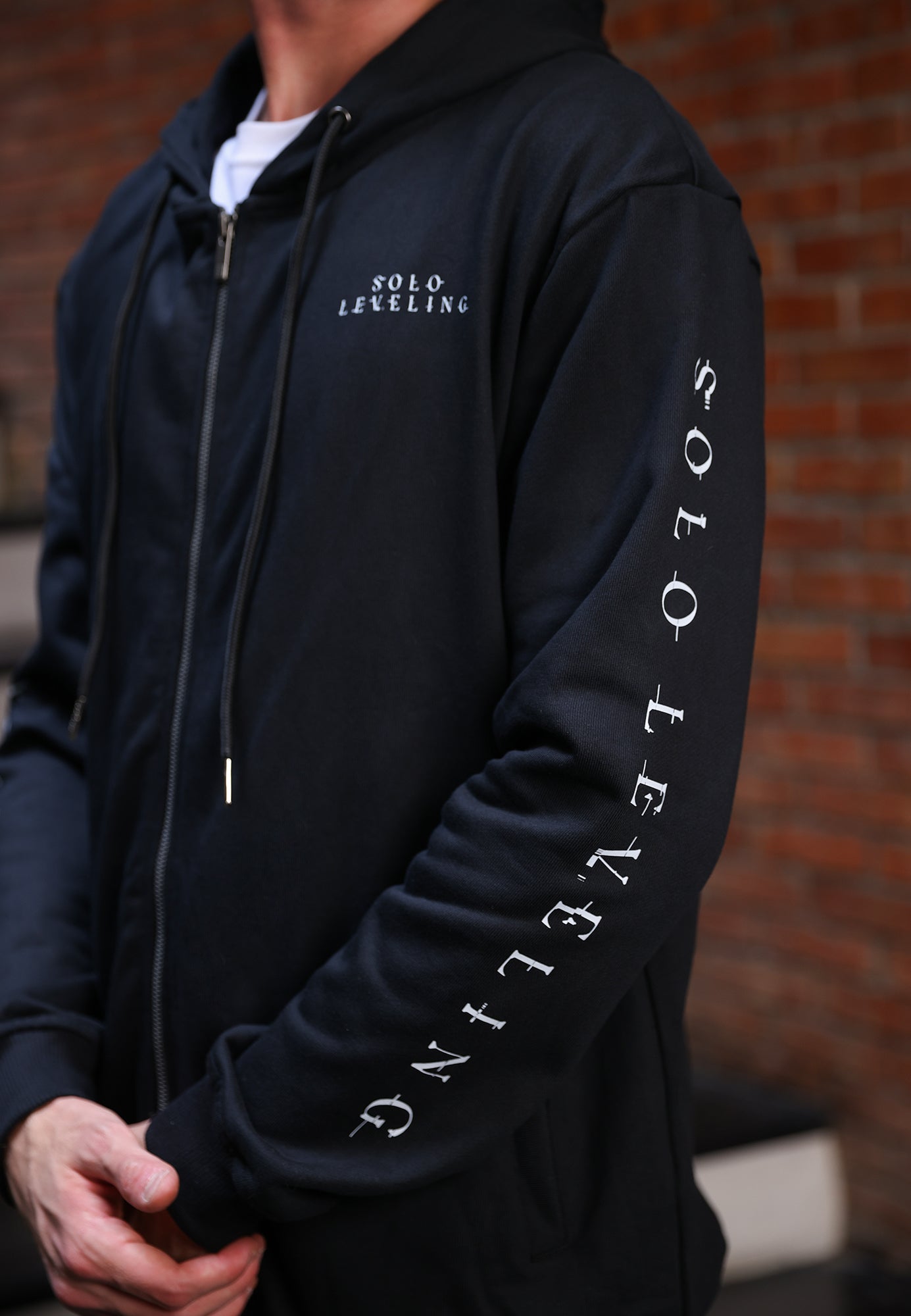 Ryusei x Solo Leveling | Hoodie Zipper Dungeon SOG Black