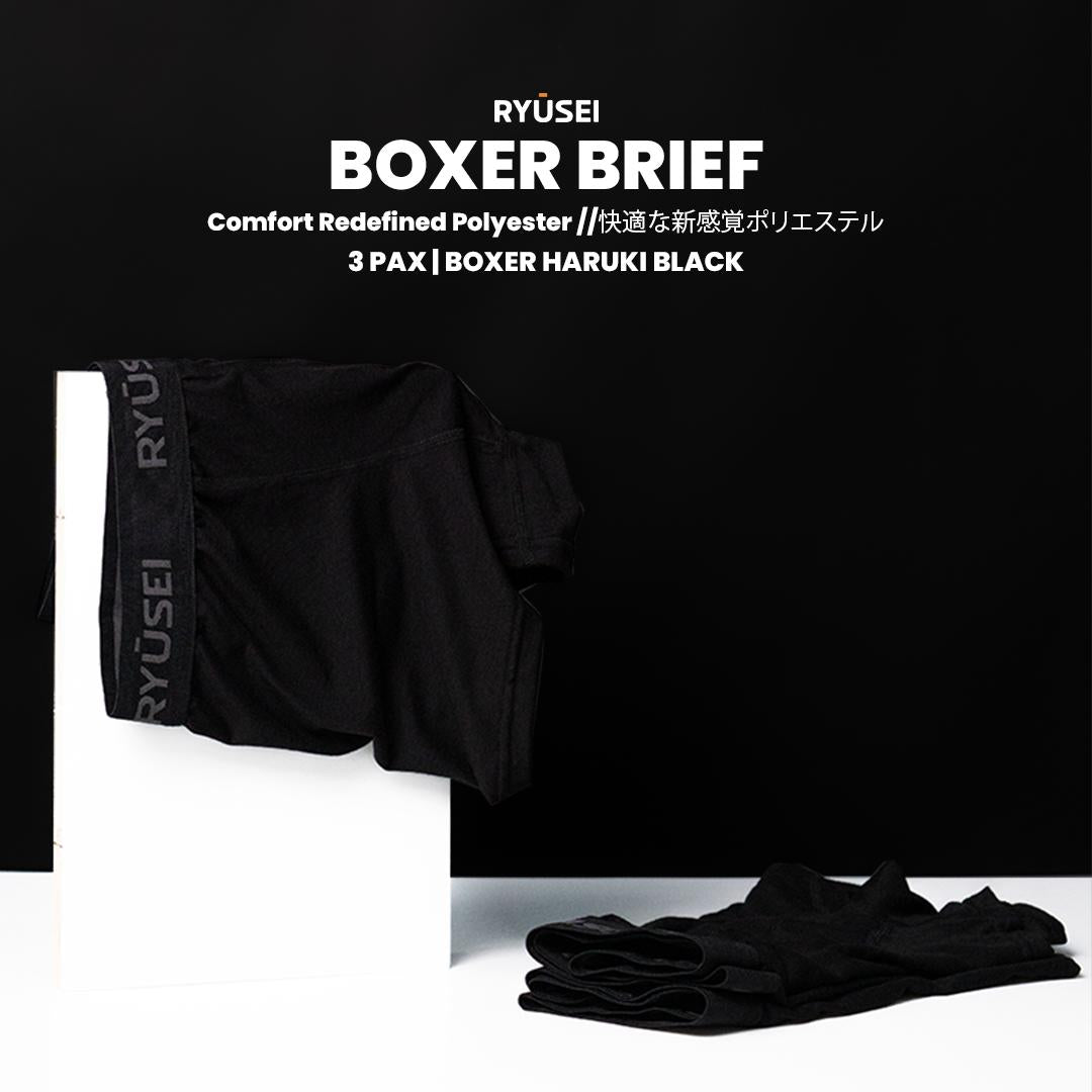 Ryusei Celana Dalaman Cowok Dewasa Boxer Haruki 3pcs | Nyaman & Elastis
