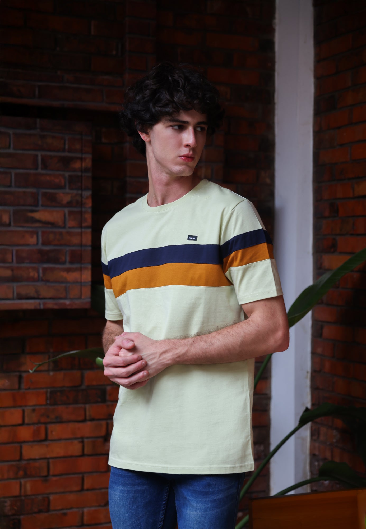 Ryusei Kaos Pria Yamato Pale Green