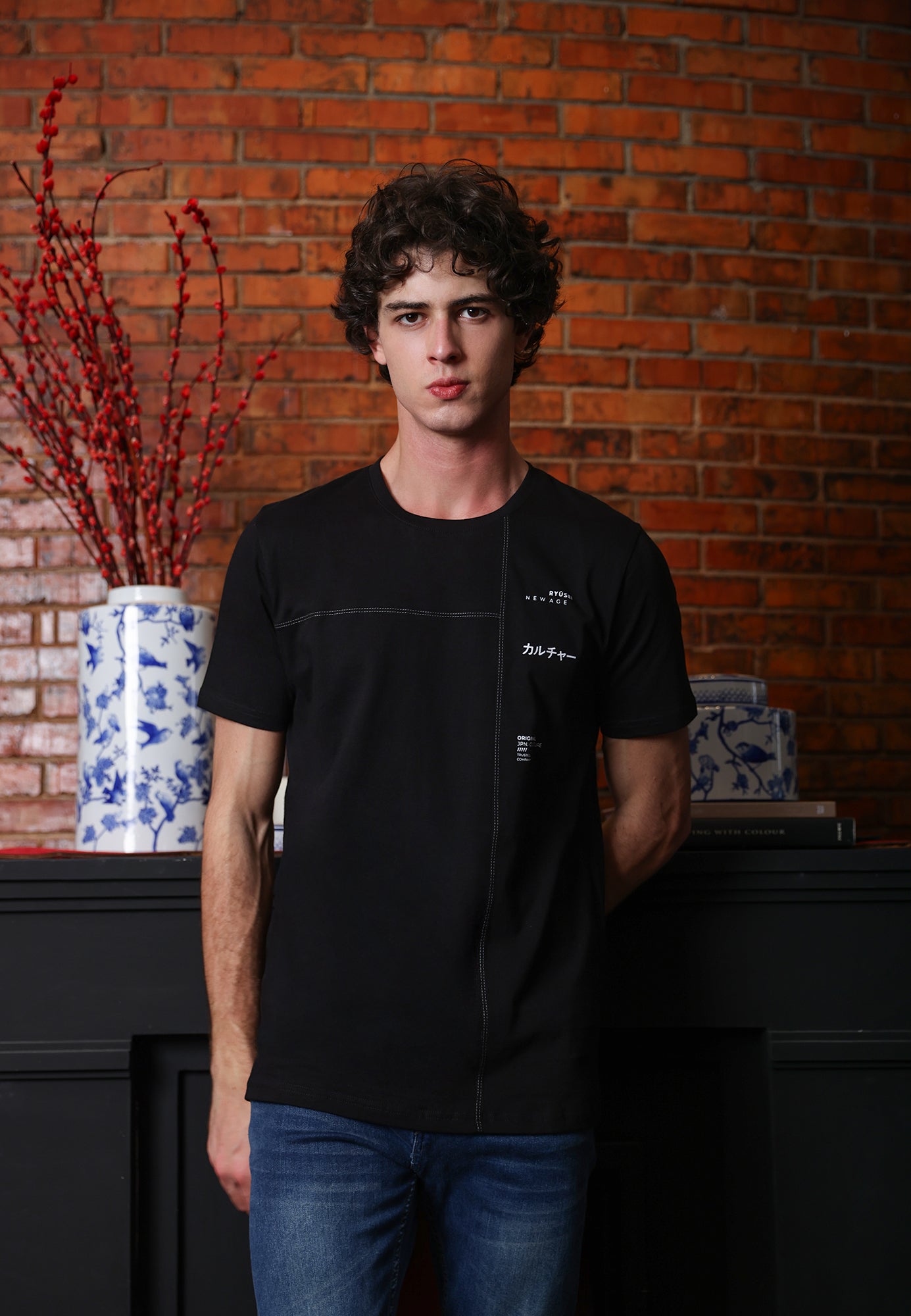 Ryusei Kaos Pria Culture Black