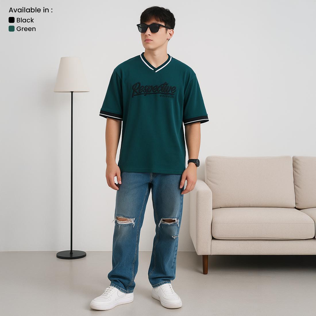 Ryusei Kaos Pria Boxy Oversize Respective