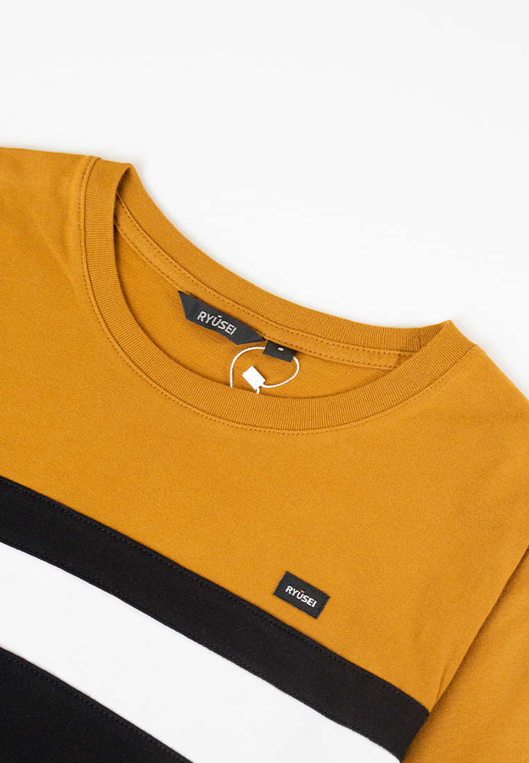 Ryusei Kaos Pria Hanagasa CMB Mustard