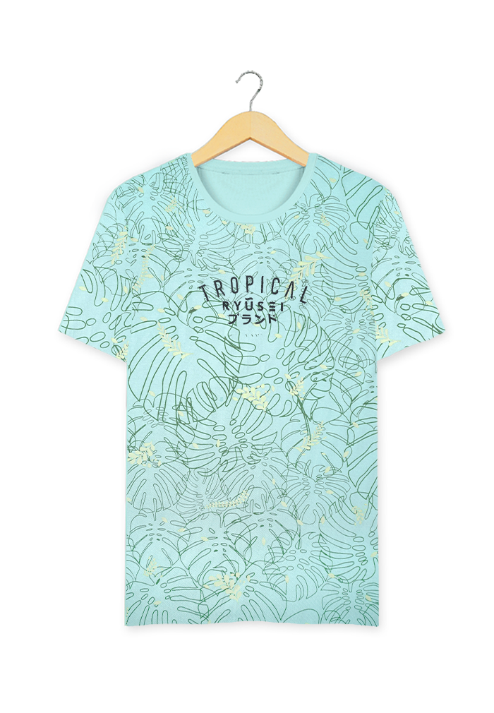 Ryusei Tshirt Tropical FP Mint Green - Ryusei T shirt