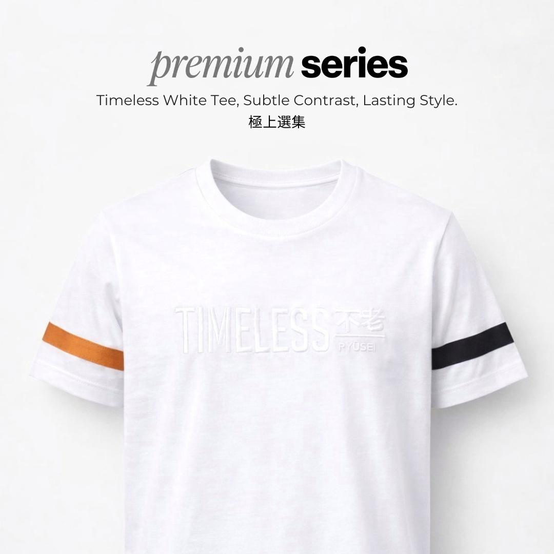 Ryusei Kaos Pria Timeless White