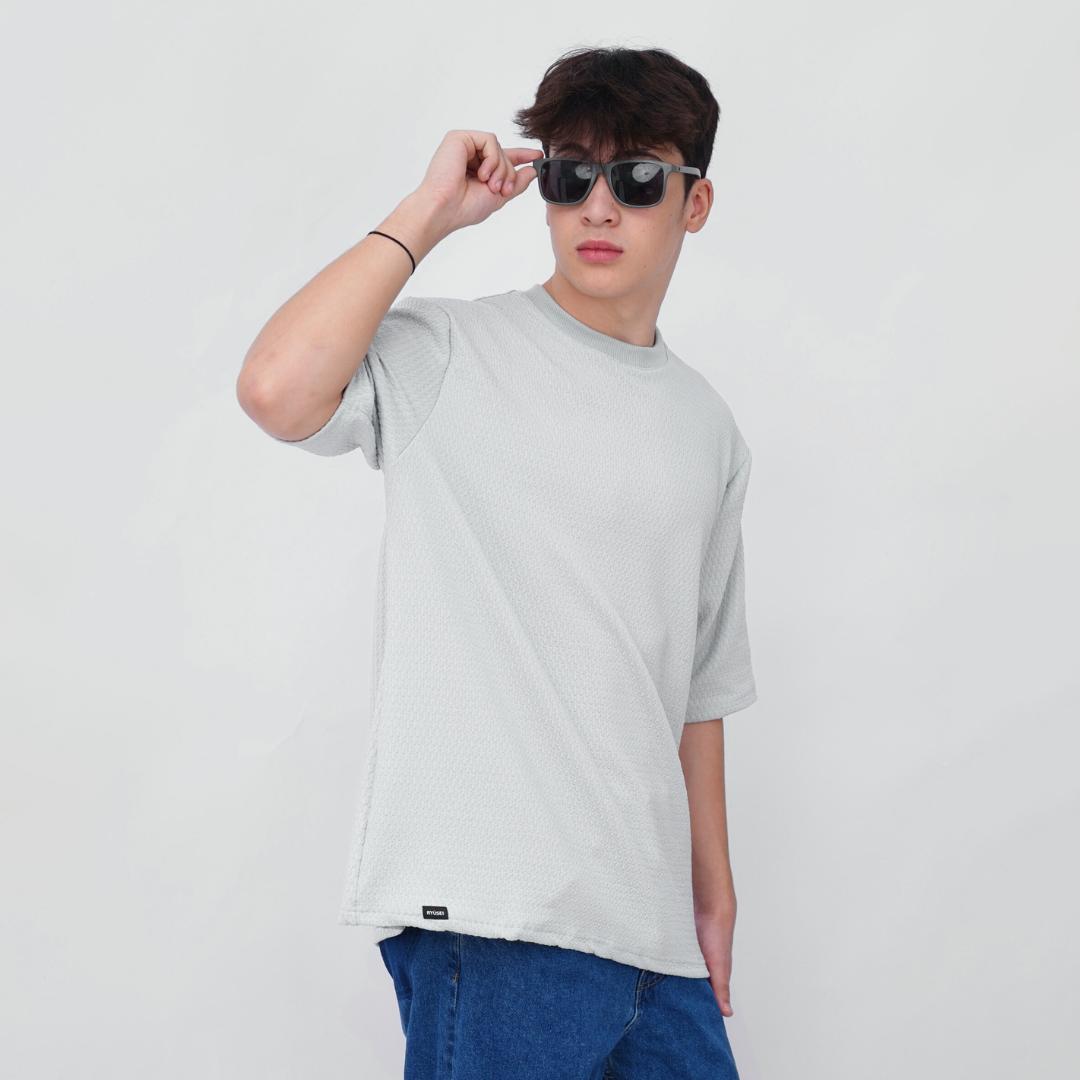 Ryusei T-shirt Oversize SORA Knit – Kaos Knit dengan Tekstur Unik