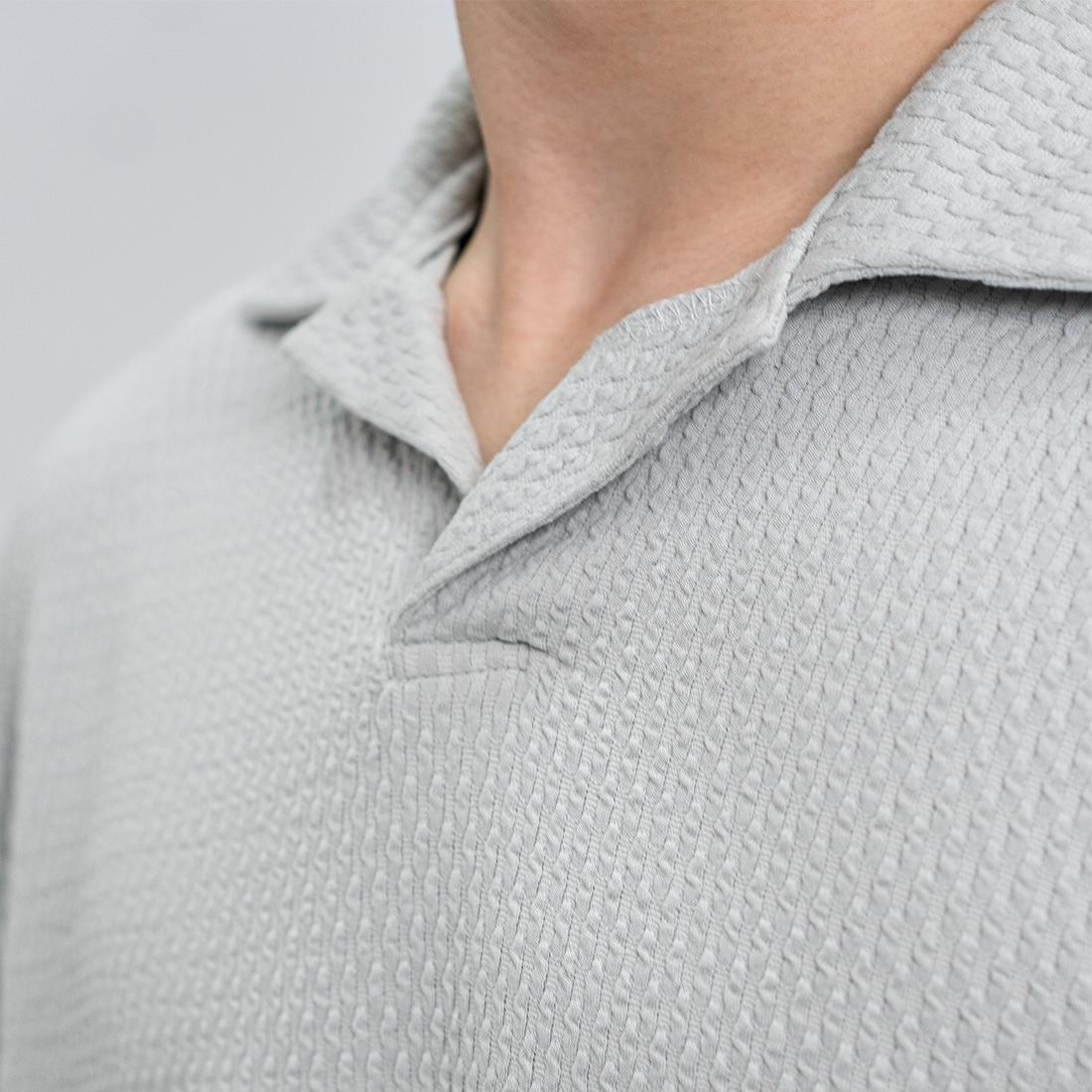 Ryusei Polo Pria Oversize SORA Knit - Polo Knit Kasual Harian