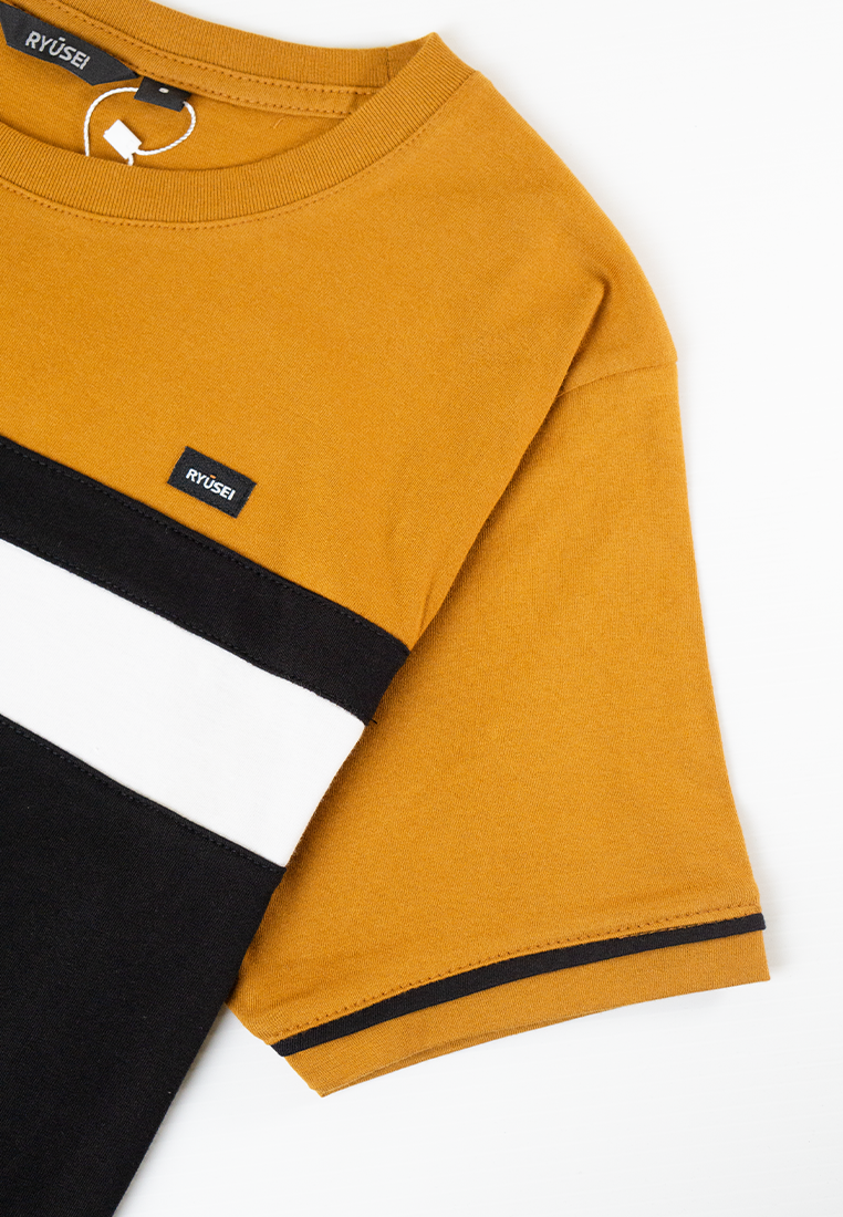 Ryusei Kaos Pria Hanagasa CMB Mustard