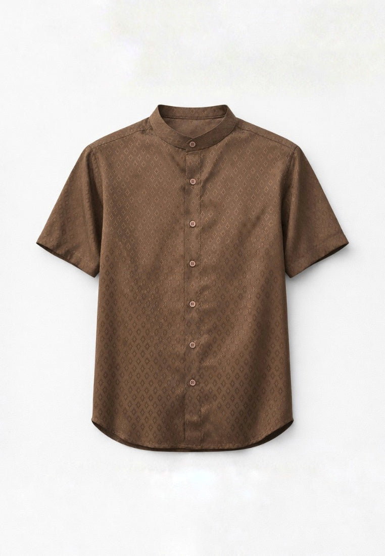 Ryusei Kemeja Kerah Koko Lengan Pendek Yama