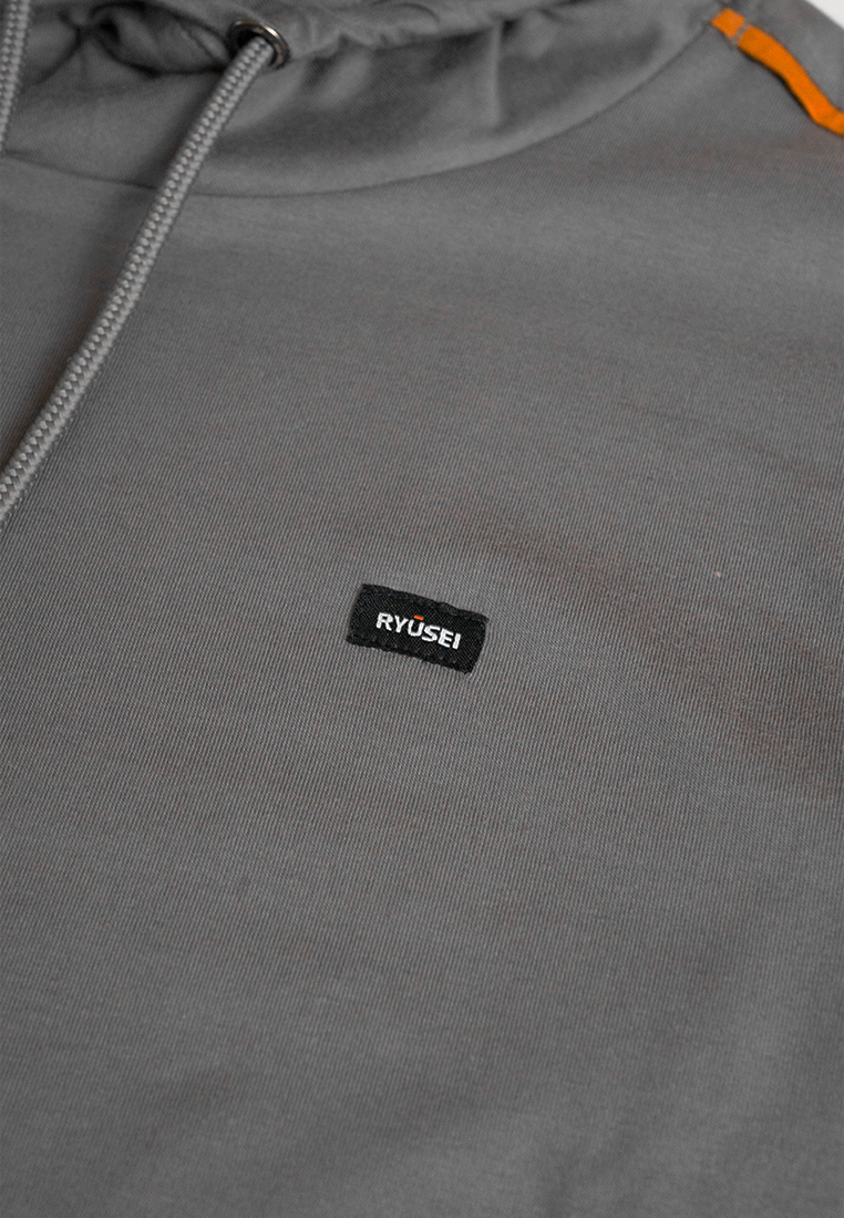 Ryusei Kaos Pria Nandito Kin Dark Grey Stripe Mustard