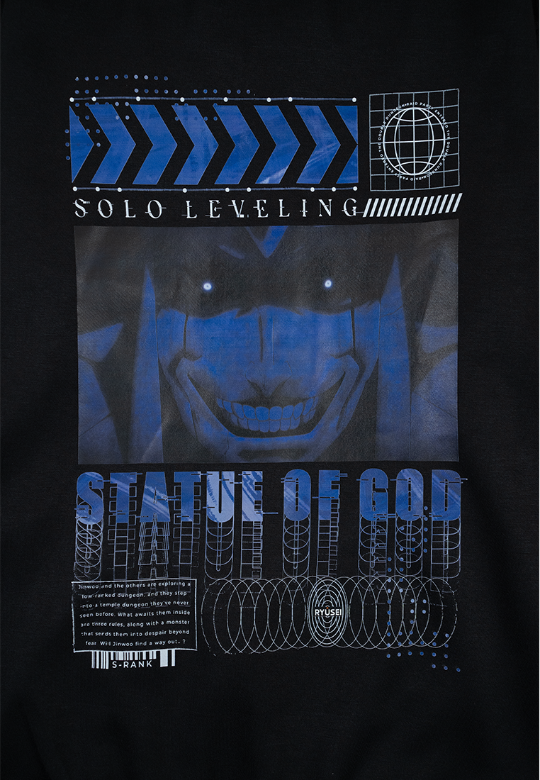 Ryusei x Solo Leveling | Hoodie Zipper Dungeon SOG Black