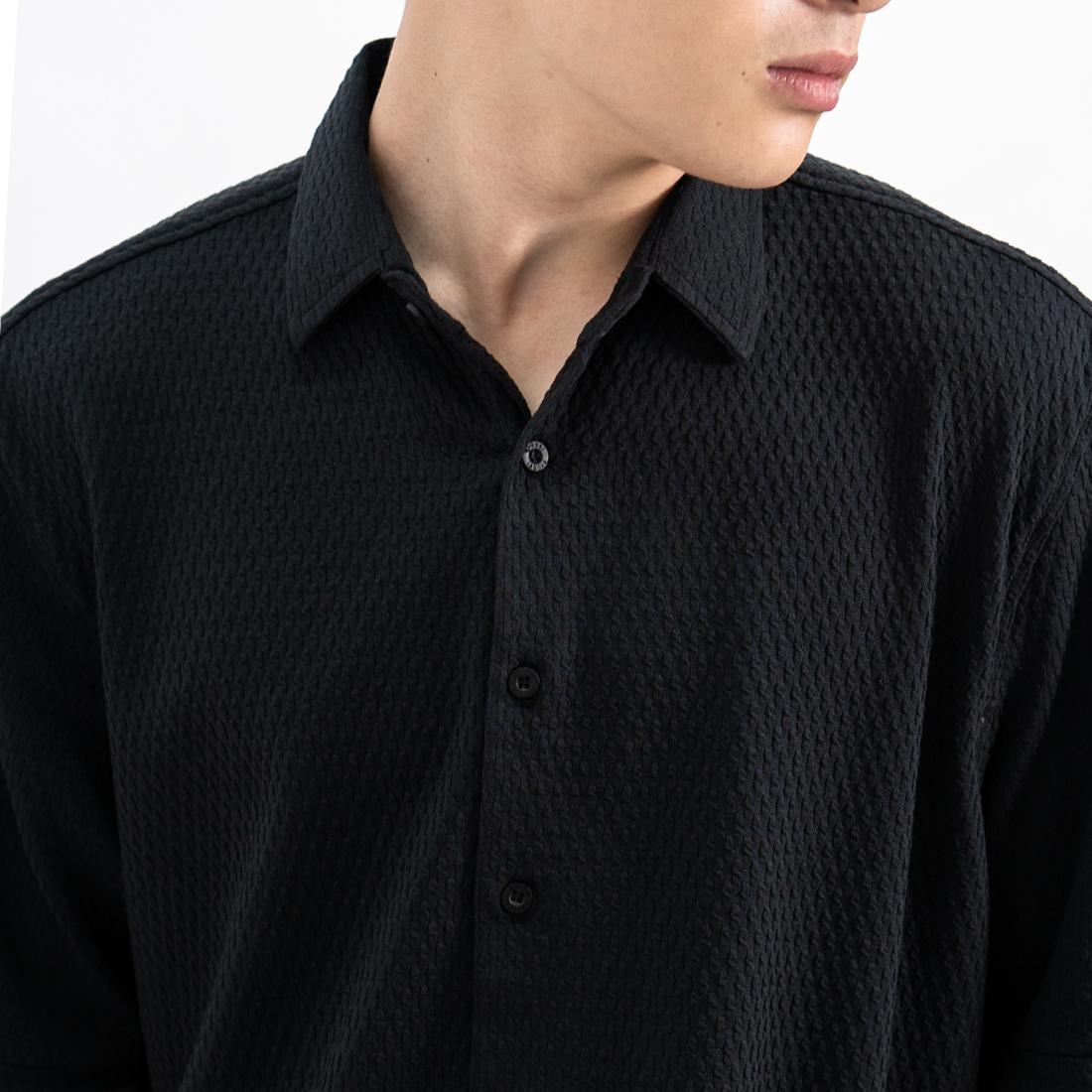 Ryusei Kemeja Pria Oversize SORA Knit - Stylish & Nyaman untuk Dailywear