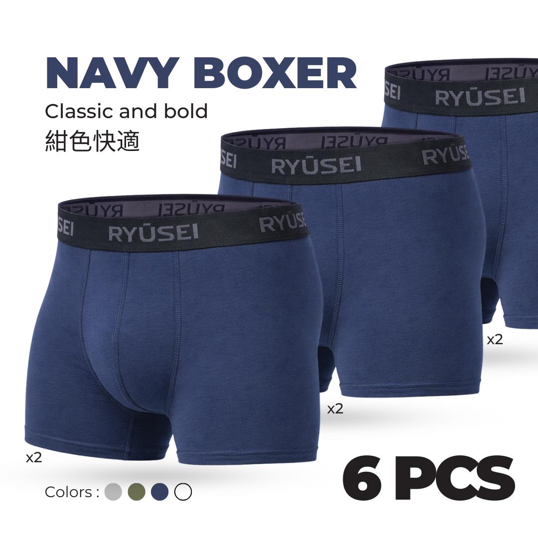 Ryusei Celana Dalam Pria Boxer Haruki 6pcs | Pilihan Warna Netral Premium
