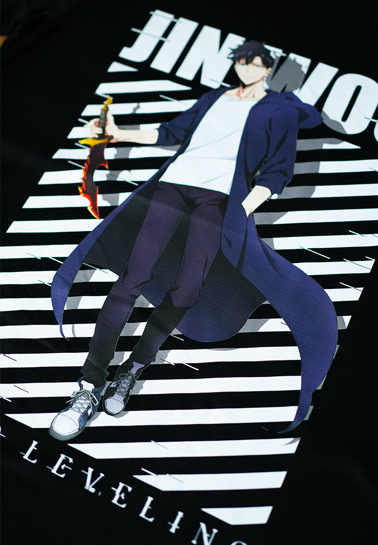 Ryusei x Solo Leveling | Tshirt Sung Jinwoo Black