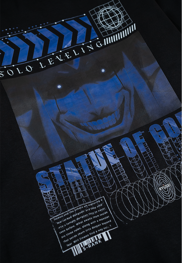 Ryusei x Solo Leveling | Hoodie Zipper Dungeon SOG Black