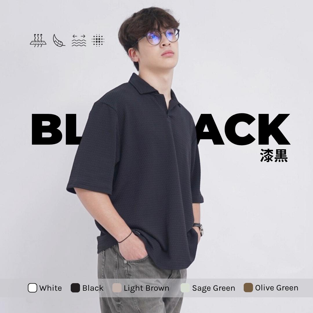 Ryusei Polo Pria Oversize SORA Knit - Polo Knit Kasual Harian