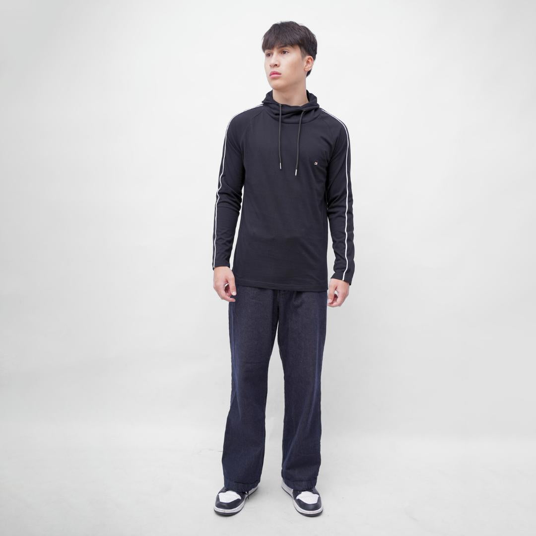 Ryusei Kaos Pria Turtleneck Lengan Panjang Nandito Jpn Black