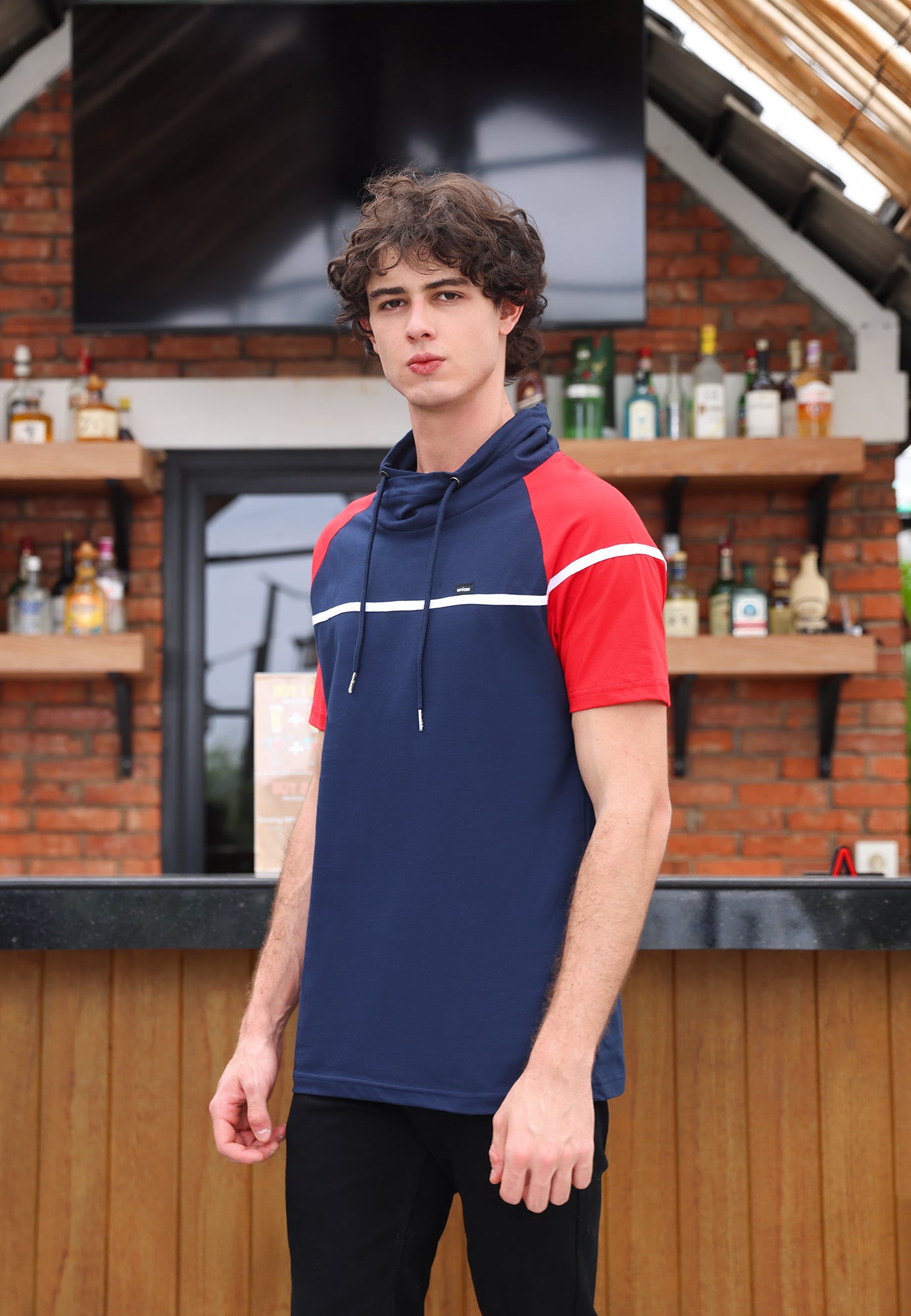 Ryusei Kaos Pria Turtleneck Nandito Yui Navy