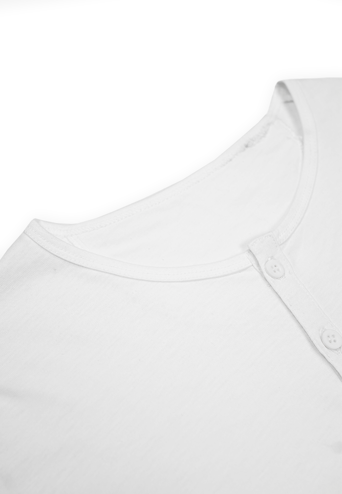 Ryusei Tshirt Fujioka Button White DF - Ryusei