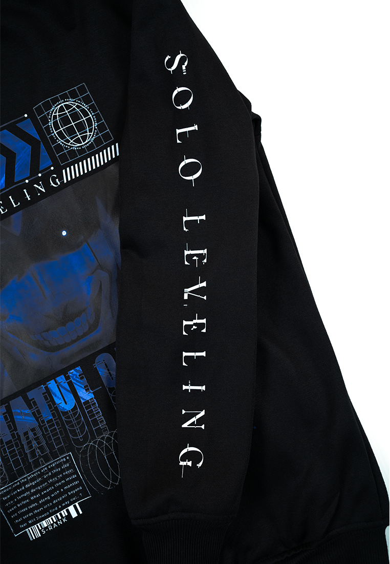 Ryusei x Solo Leveling | Hoodie Zipper Dungeon SOG Black