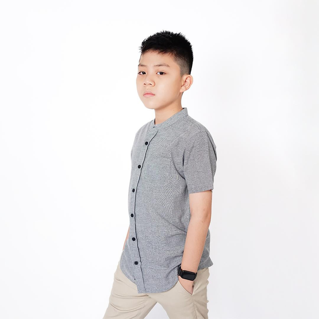 Ryusei Shirt kids Yoshizawa 2 Tone Grey