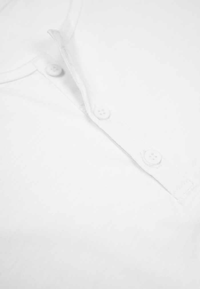 Ryusei Tshirt Fujioka Button White DF - Ryusei