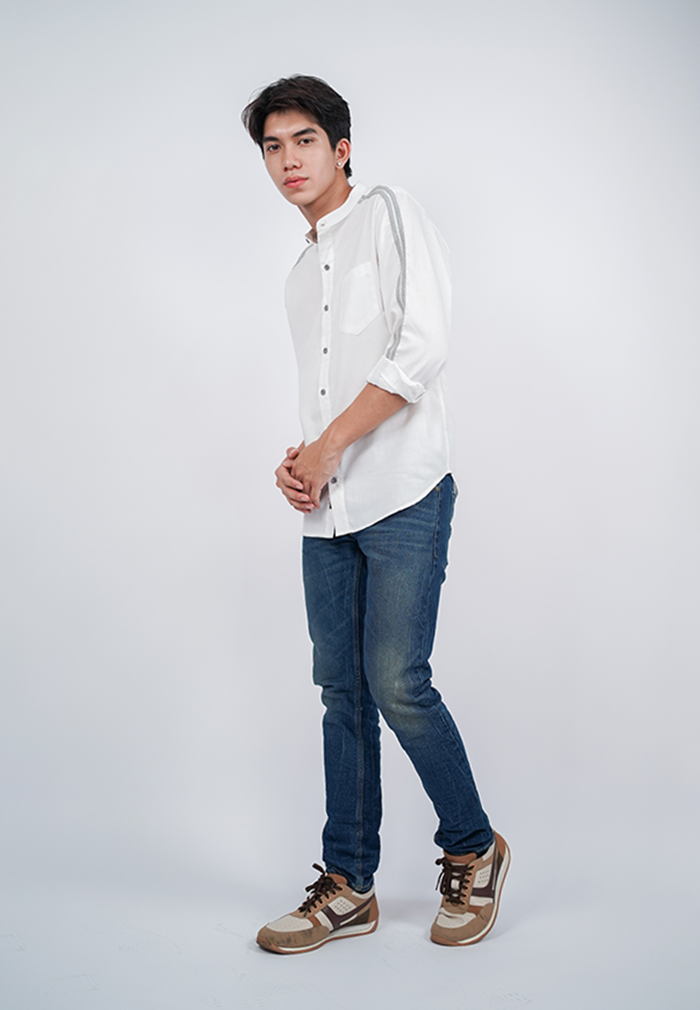 Ryusei Kemeja Fukama Long Sleeve White - Ryusei Shirt Men