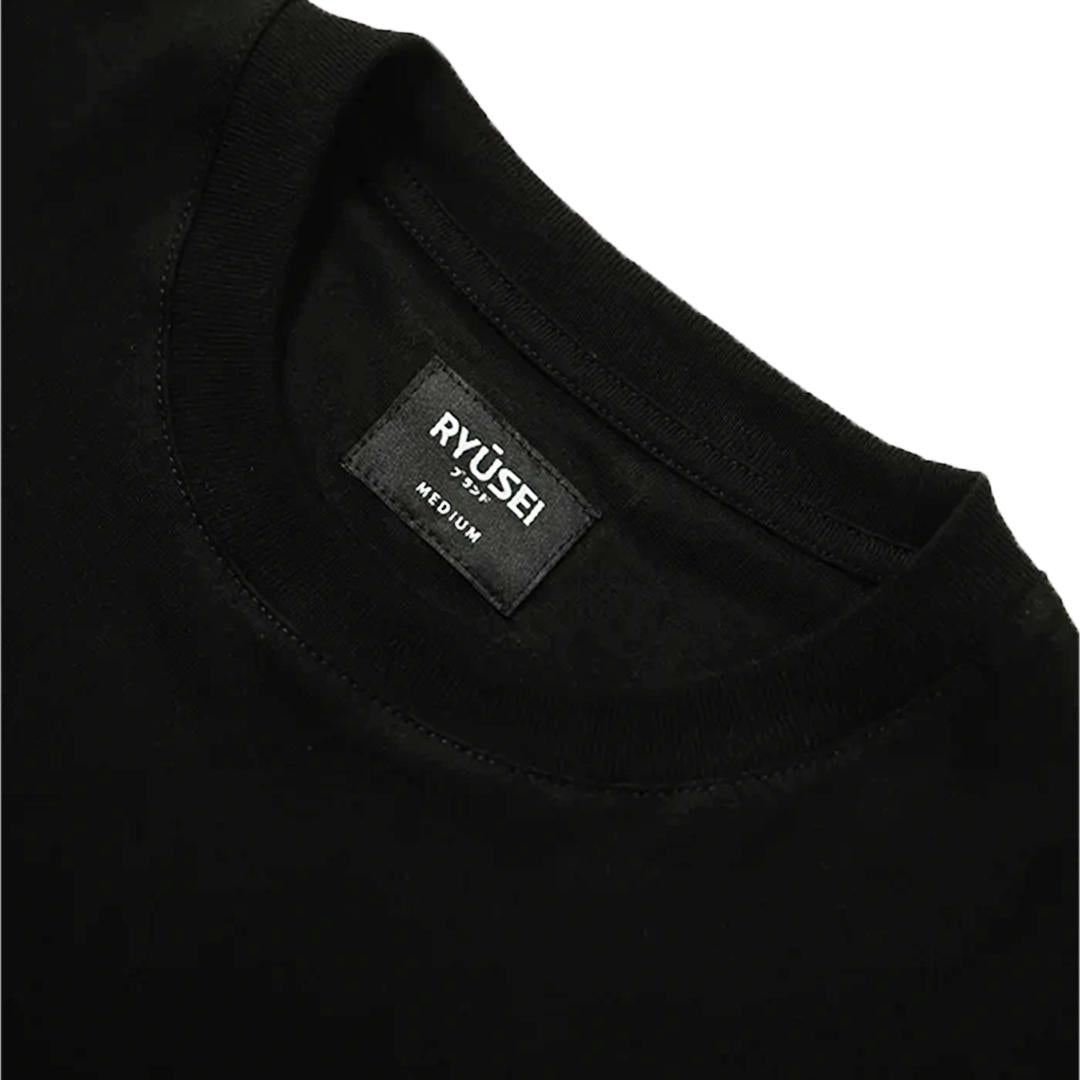 Ryusei Kaos Pria Oversize Boxy Shirakami Black
