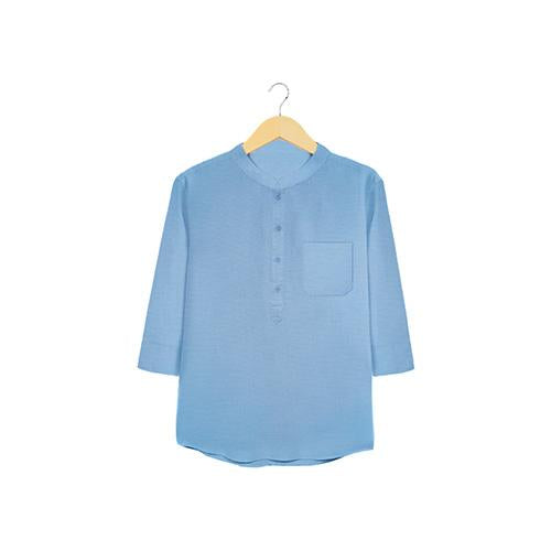 Ryusei Kurta Shirt Nakayama 2 Tone Sage Blue