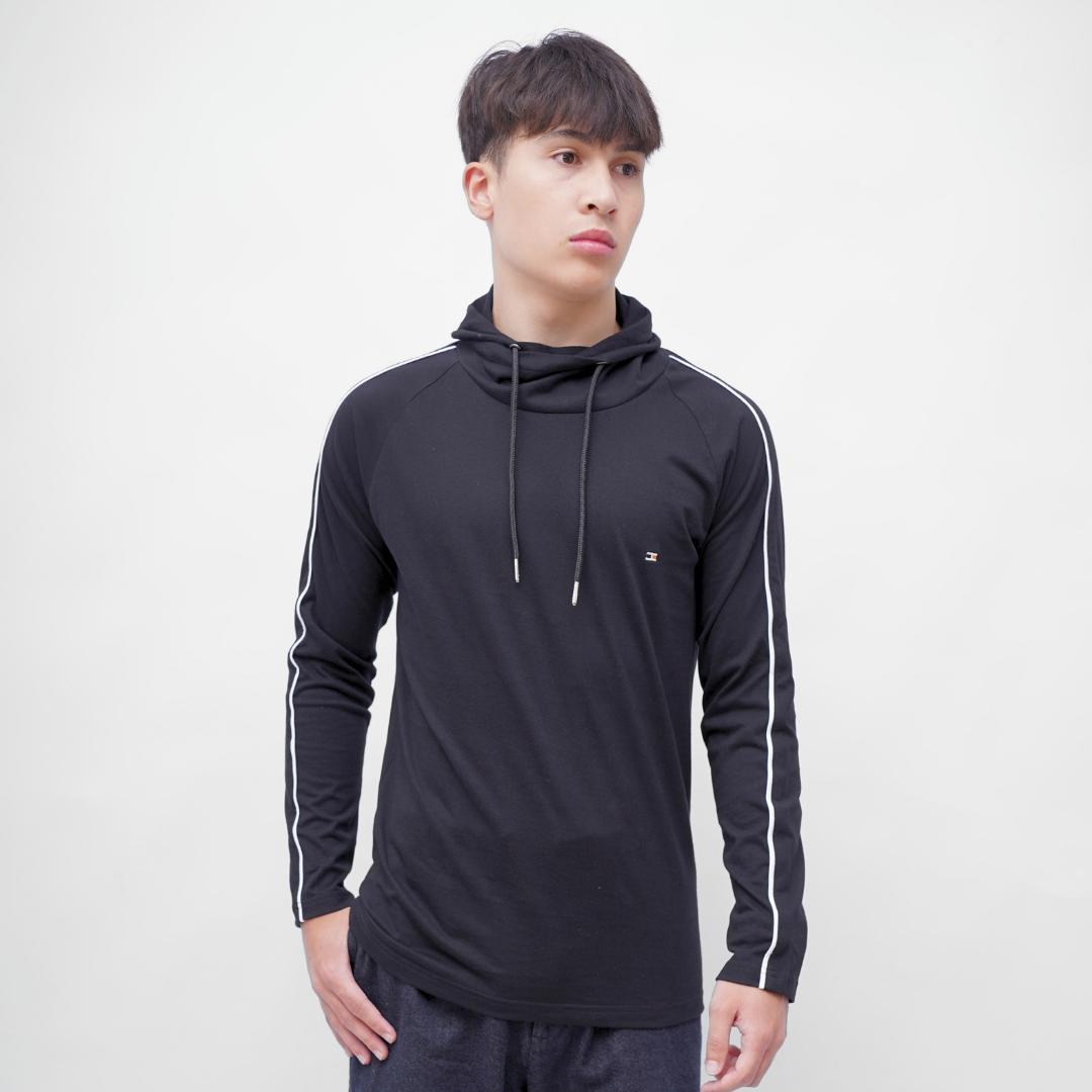 Ryusei Kaos Pria Turtleneck Lengan Panjang Nandito Jpn Black