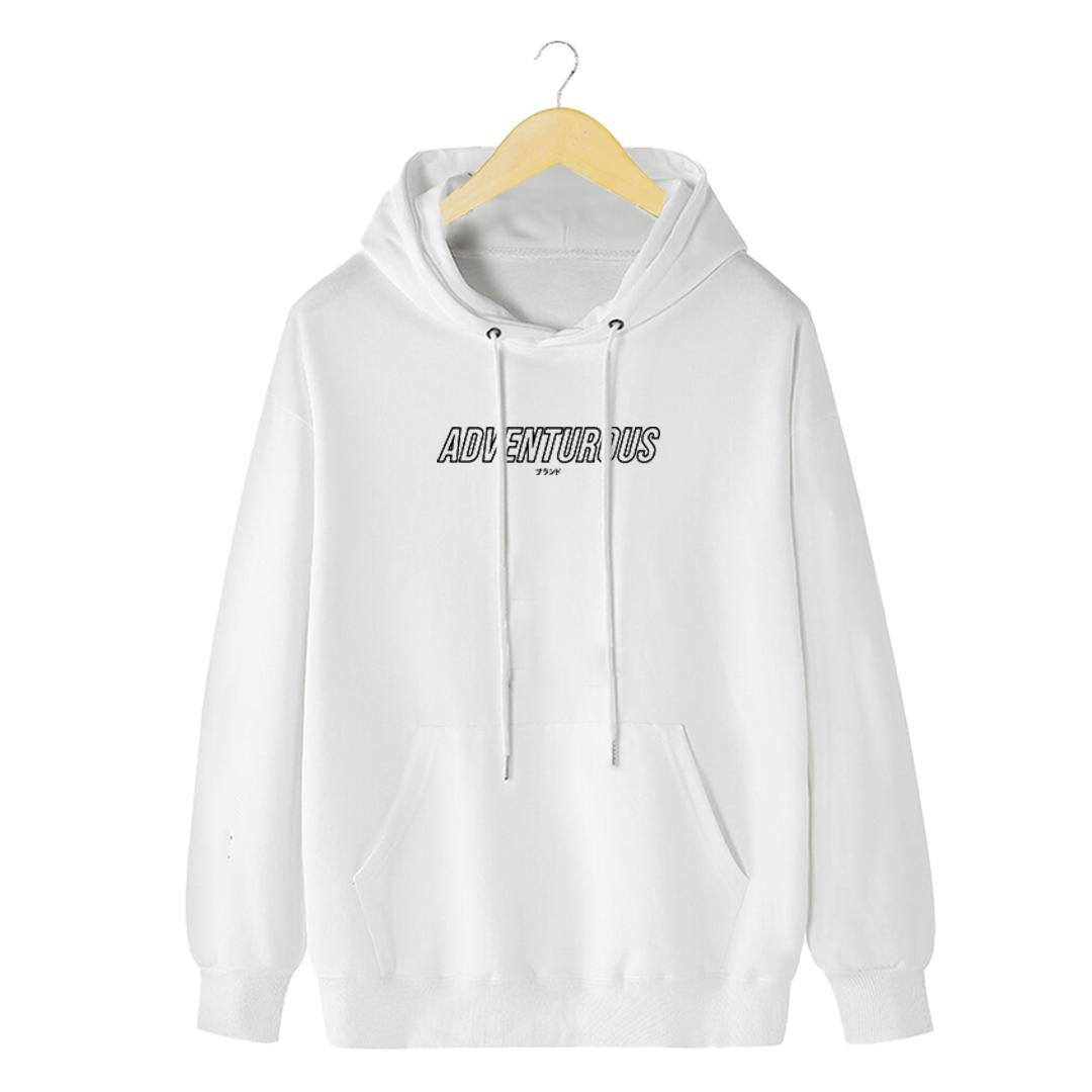Ryusei Sweater Hoodie Pria Adventurous White