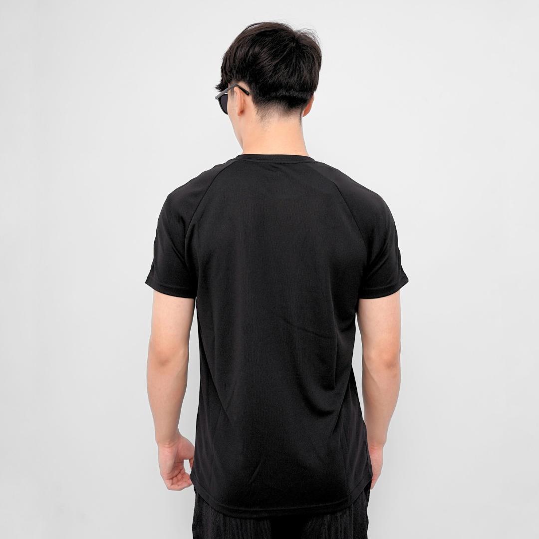 Ryusei Kaos Olahraga Pria Nagata Black Baju Gym Dry Fit Adem Jersey Training