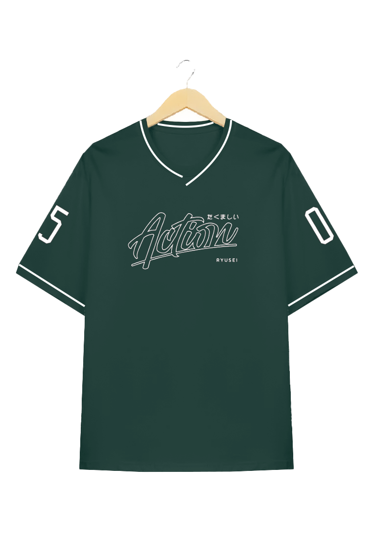 Ryusei Oversize T-shirt Jersey Streetwear Action - Bordir