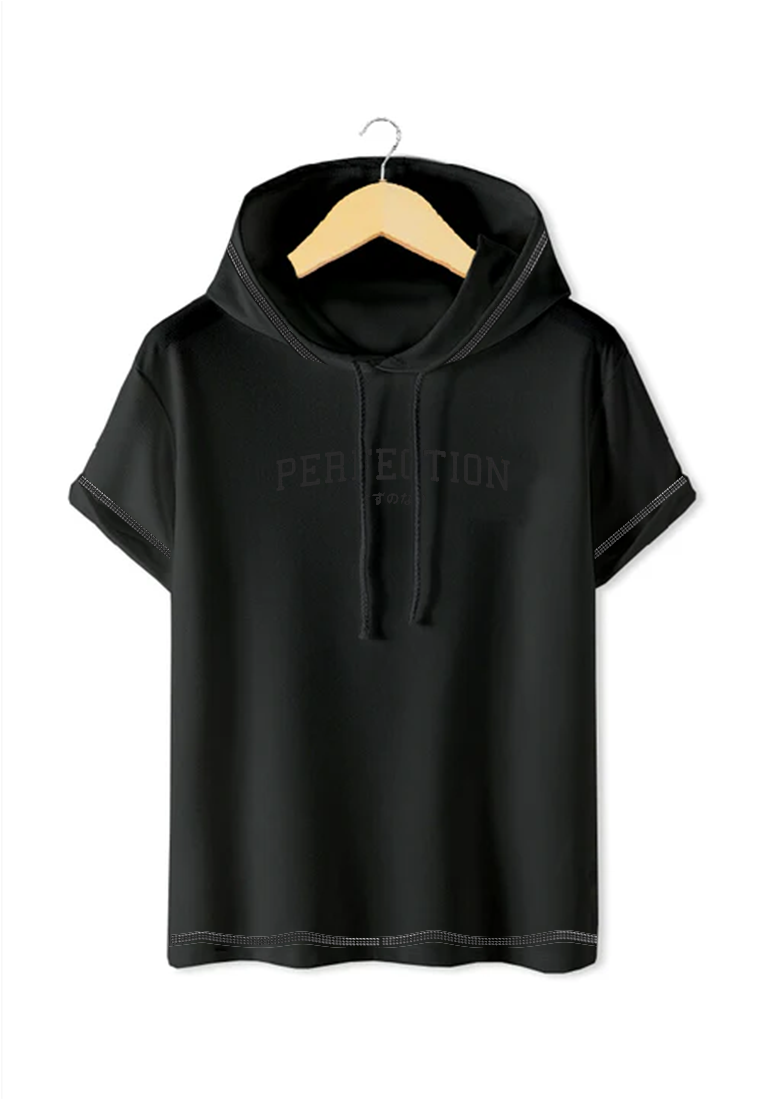 Ryusei Kaos Hoodie Pria Perfection Black