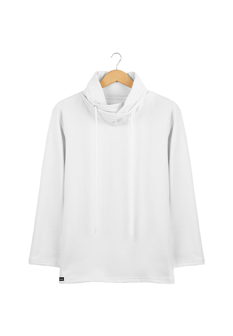 Ryusei Kaos Pria Lengan Panjang Nandito White