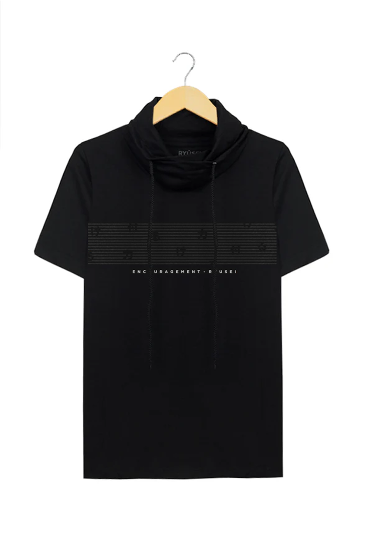 Ryusei Kaos Turtleneck Pria Nandito Zou Black