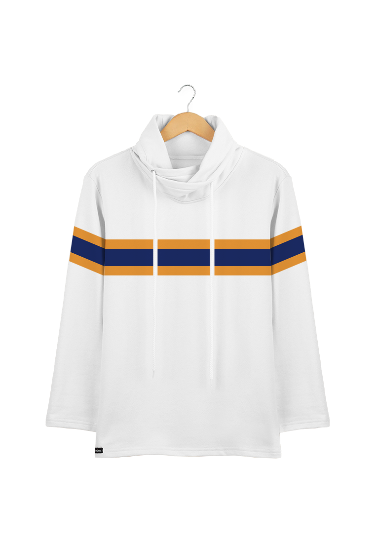 Ryusei Kaos Pria Lengan Panjang Nandito Rui White