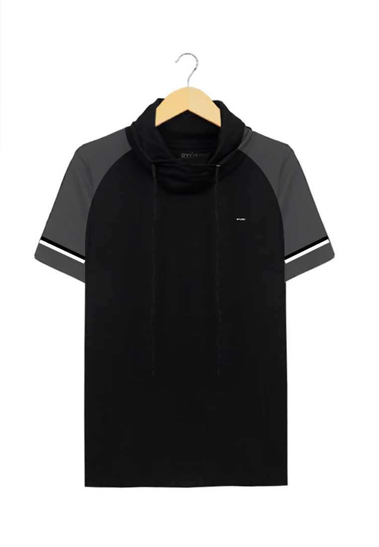 Ryusei Kaos Pria Turtleneck Nandito Ryu Black