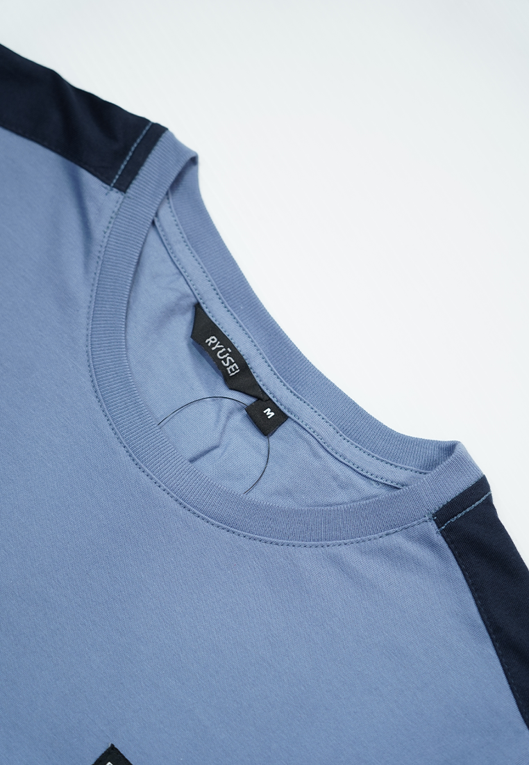 Ryusei Kaos Pria Yasaka CMB Blue Denim