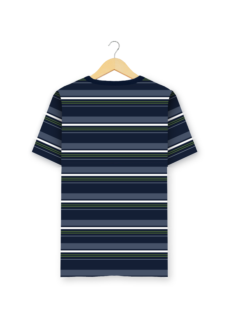 Ryusei Kaos Pria Nagamasa Stripe Navy