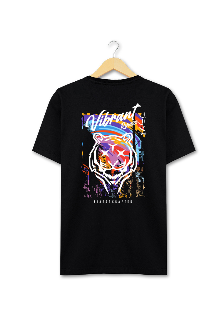 Ryusei Kaos Pria Vibrant Black